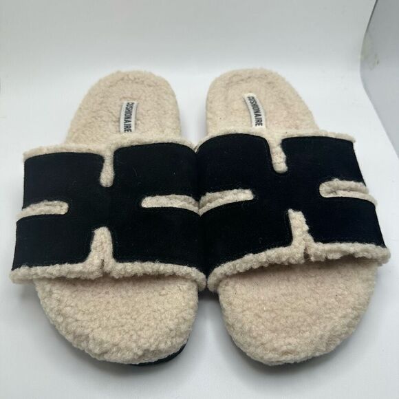 CUSHIONAIRE Women's Cuddle Fur Faux Shearling lined slide sandal +Memory Foam 8 - Picture 2 of 7